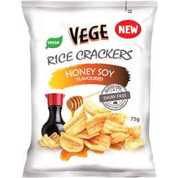 Vege Chips Rice Crackers Honey Soy 75g