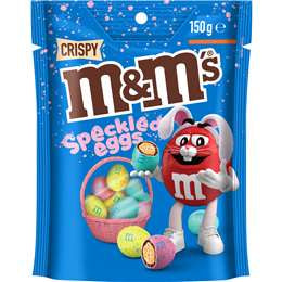 M&M's Crispy Speckled Chocolate Easter Eggs Share Bag 150g