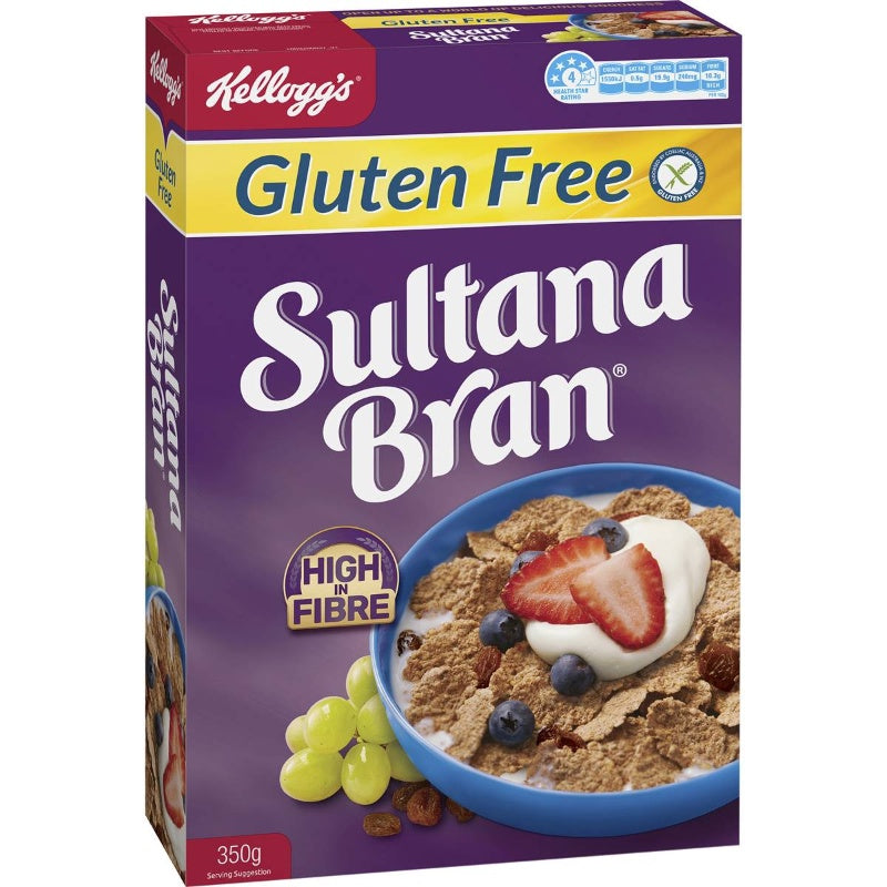 Kellogg's Sultana Bran Gluten Free Breakfast Cereal 350g