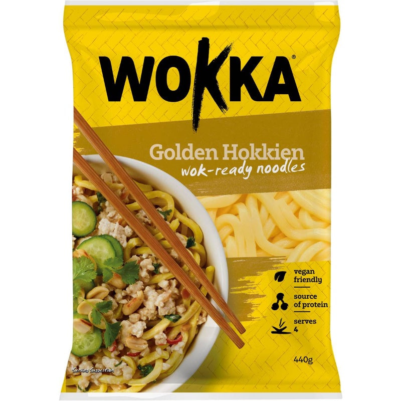 Wokka Noodles Golden Hokkien Shelf Fresh 440g