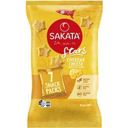 Sakata Stars Rice Crackers Snack Pack Multipack Cheese 7 Pack