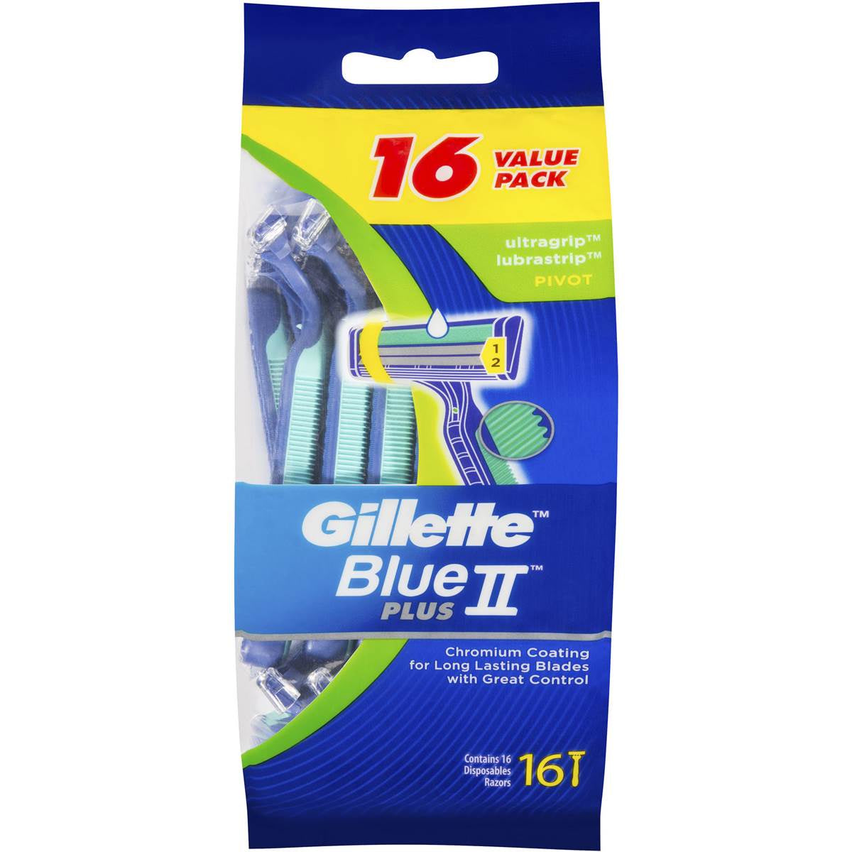 Gillette Blue II Disposable Razors 16pk