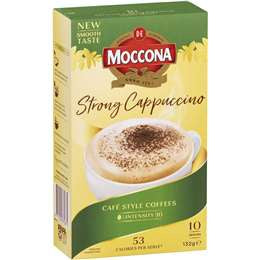 Moccona Coffee Sachets Strong Cappuccino 10 pk