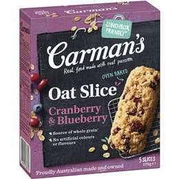 Carman's Cranberry & Blueberry Oat Slice 5 Pack