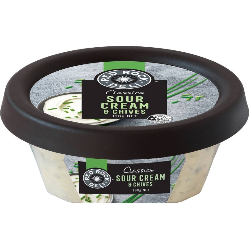 Red Rock Deli Classics Sour Cream and Chives Dip 190g