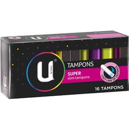 U By Kotex Tampons Super 16 Pack