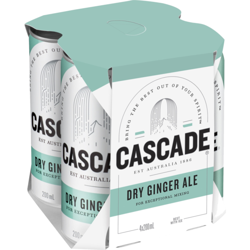 Cascade Dry Ginger Ale Cans 4x200ml