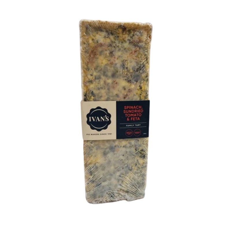 Ivans Spinach Sundried Tomato & Fetta Tart 800g