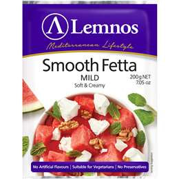 Lemnos Smooth Fetta Cheese 200g