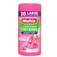 Multix Tidy Bag Colour Scent Large Rose 34L 30pk