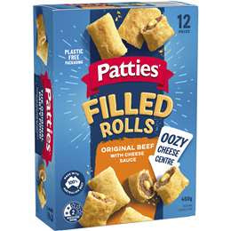 Patties Filled Rolls Original Beef With Cheese Sauce 450g