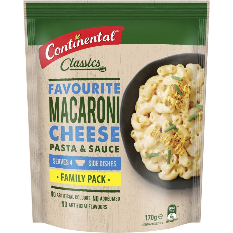 Continental Value Pack Pasta & Sauce Macaroni Cheese 170g