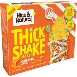 Nice & Natural Thick Shake Bars Caramel Flavour 6 Pack