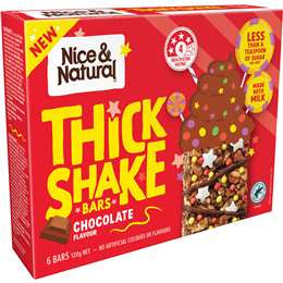 Nice & Natural Thick Shake Bars Chocolate Flavoured 6 Pack