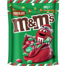 M&M's Red & Green Pouch 180g