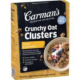 Carman's Crunchy Oat Clusters Honey Roasted Nut 450g