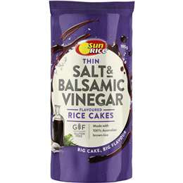 Sunrice Rice Cakes Sea Salt & Balsamic Vinegar 195g