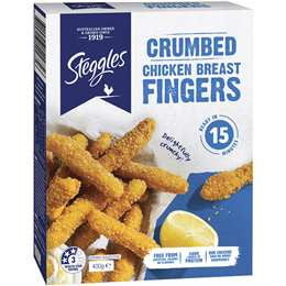 Steggles Chicken Breast Fingers Crumbed 400g