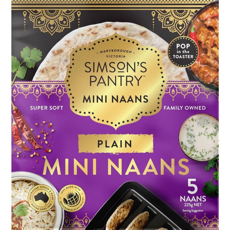 Simson's Pantry Mini Naans Plain 5 Pack