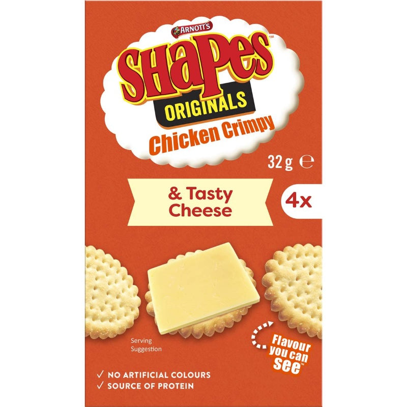 Arnotts Chicken Crimpy Shapes Cracker Biscuits & Cheese 32g