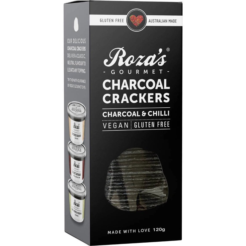 Rozas Charcoal & Chilli  Crackers 120g