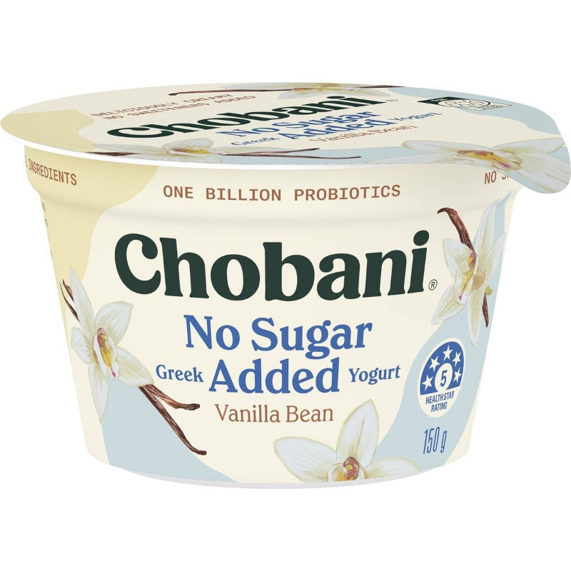 Chobani No Sugar Vanilla Bean Yoghurt 150g