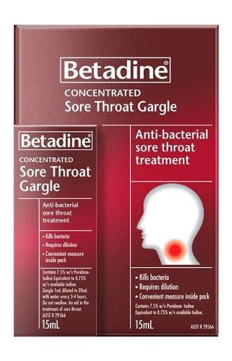 Betadine Throat Gargle Concentrated 15ml