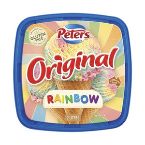 Peters Gluten Free Original Rainbow Ice Cream Tub 2L