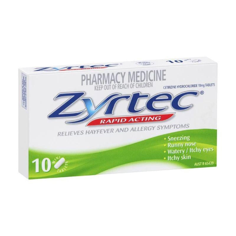 Zyrtec Rapid Acting Allergy & Hayfever Antihistamine Tablets 10 Pack