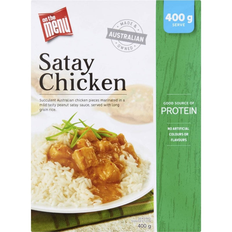 On The Menu Satay Chicken & Rice 400g