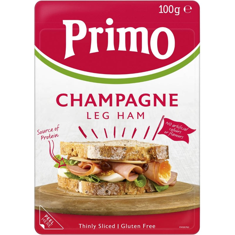 Primo Champagne Ham Thinly Sliced 100g