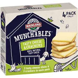 Mainland Munchables Tasty Cheese & Crackers 4 Pack