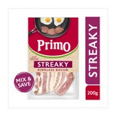 Primo Streaky Rindless Bacon 200g