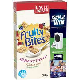 Uncle Tobys Fruity Bites Wildberry Flavour Breakfast Cereal 500g