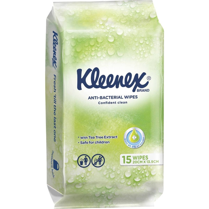 Kleenex Antibacterial Wet Wipes 15pk