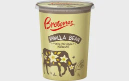 Brownes Natural Yoghurt Vanilla Bean 1kg