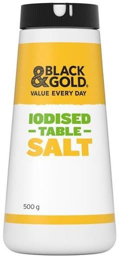 Black & Gold Iodised Table Salt 500g