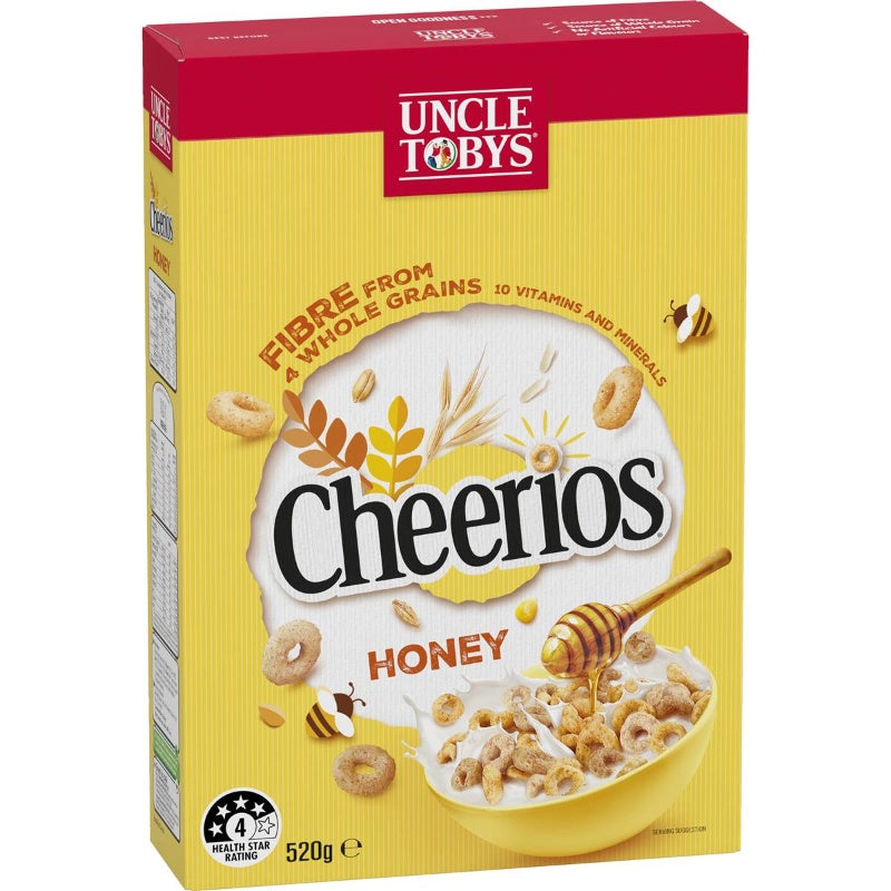 Uncle Tobys Cereal Cheerios Honey 520g