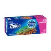 Ziploc Resealable Food Storage Snack Bags 60pk