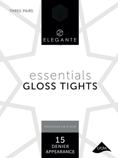 Elegante Essentials Gloss Illusion 15 Denier 3pk LARGE