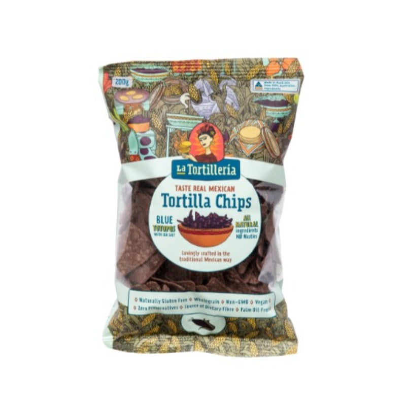 La Tortilleria Blue Tortilla Chips 200g