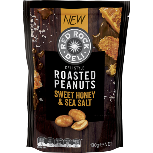 Red Rock Deli Roasted Peanuts Honey & Sea Salt 130g