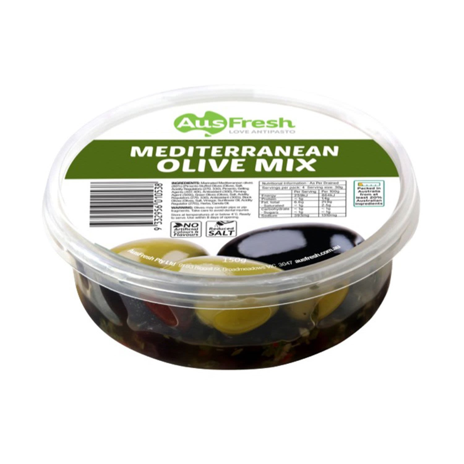 Ausfresh Mediterranean Olives 150g