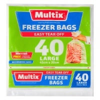 Multix Freezer bags Tear off Large 40pk