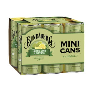 Bundaberg Lemon Lime Bitters 200ml 6pk