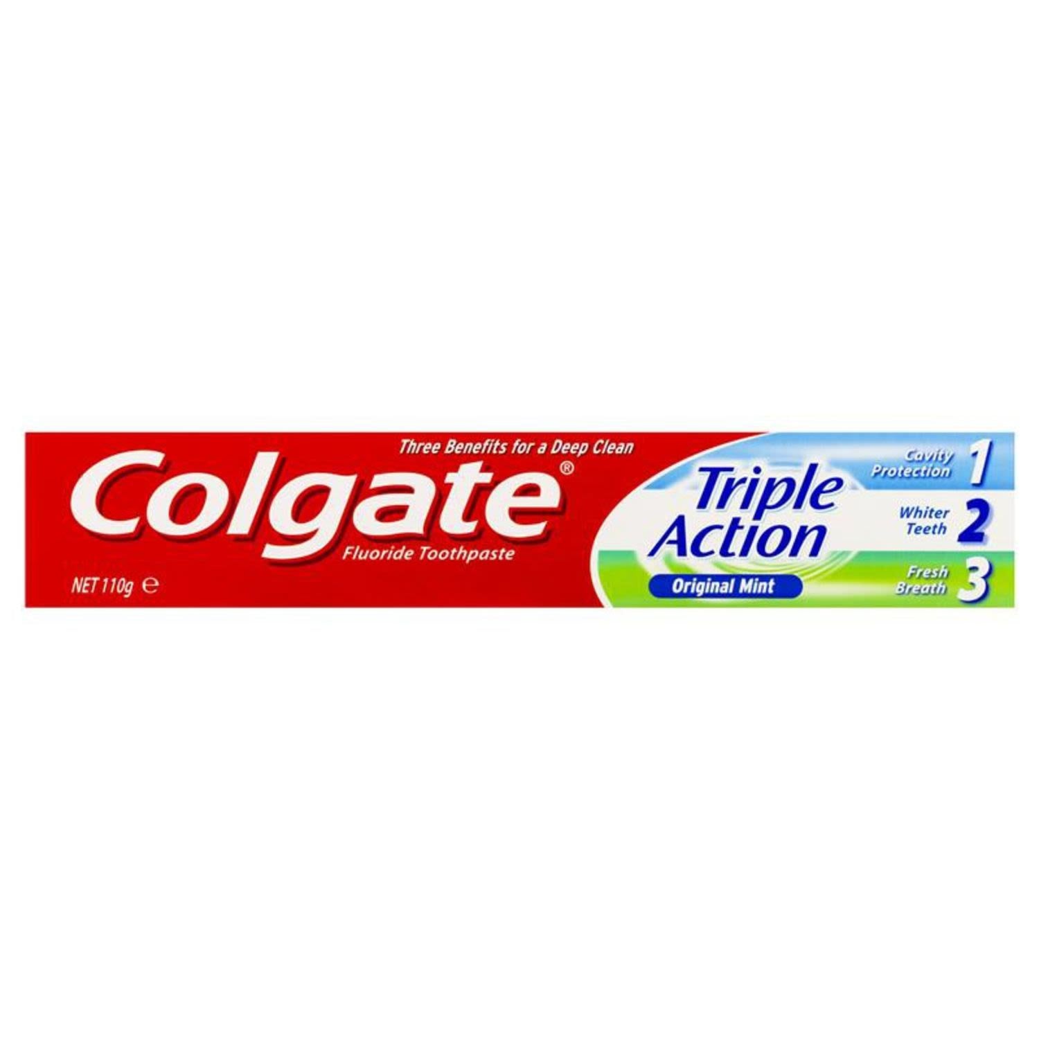 Colgate Triple Action Cavity Protection Fluoride Original Mint Toothpaste 110g