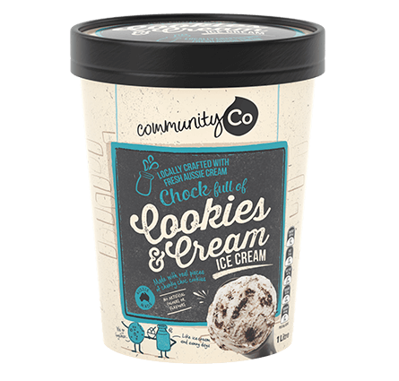 Community Co Cookies & Cream Icecream 1L