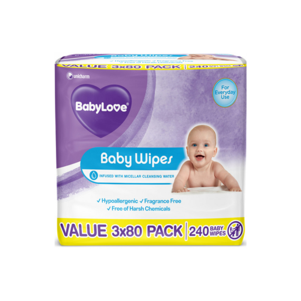 Babylove Everyday Baby Wipes 240pk