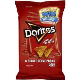 Doritos Corn Chips Multipack Cheese Supreme 6pk