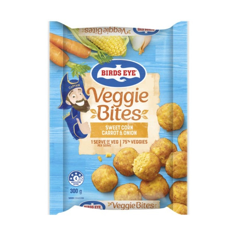 Birds Eye Veggie Bites Sweet Corn Carrot & Onion 300g